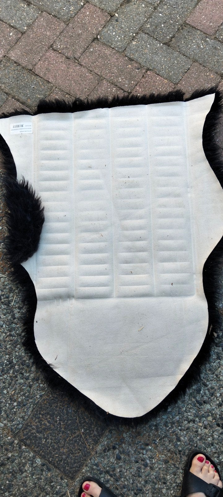 Mooie plaid vacht schapen vacht zwart van kleur., Gebruikt, ., Ophalen of Verzenden, .