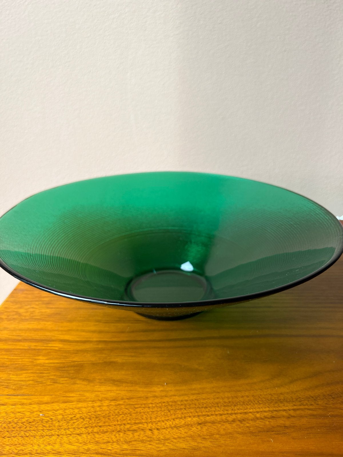 Groene vintage glazen schaal, Antiek en Kunst, Ophalen of Verzenden