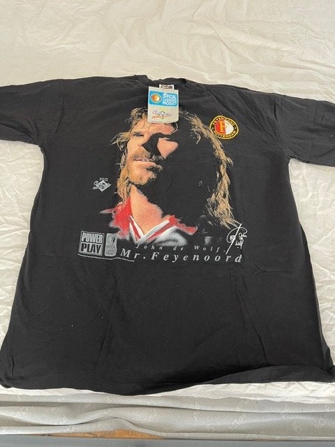 John de Wolf Power Play T-shirt uit de jaren '90, Ophalen of Verzenden, Nieuw, Feyenoord, Shirt