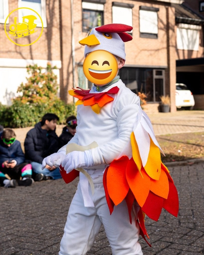 Kippenpak Carnaval/Verkleedfeest - Maat 122-128, Ophalen, Zo goed als nieuw, 122 t/m 128, Jongen of Meisje