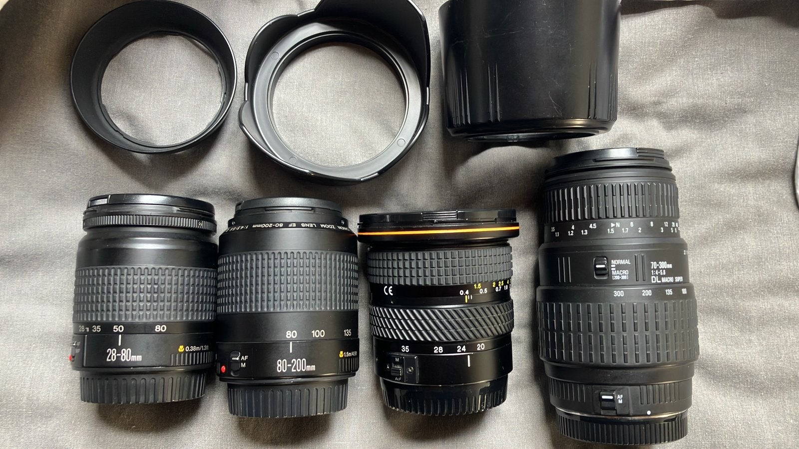 Set lenzen voor Canon EF, Ophalen of Verzenden, Gebruikt, Canon EF, Overige typen