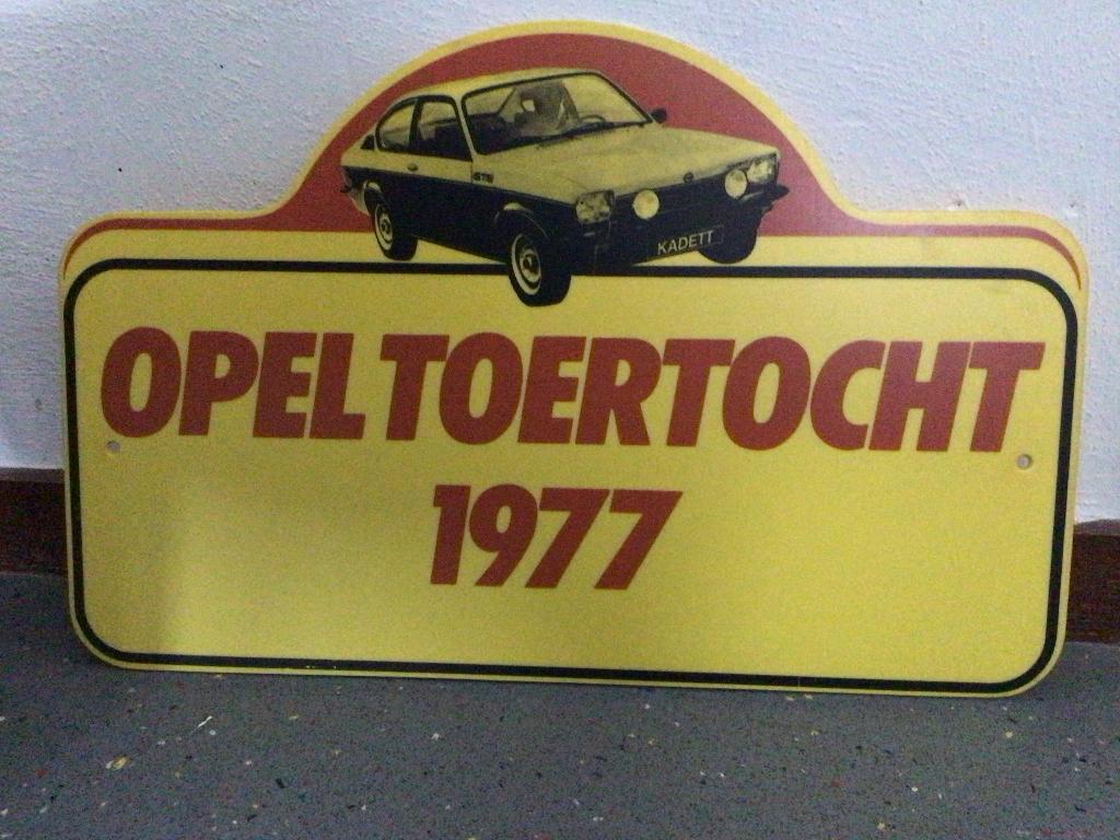 Reclamebord opel (toertocht bord), Verzamelen, Ophalen of Verzenden, Zo goed als nieuw, Reclamebord