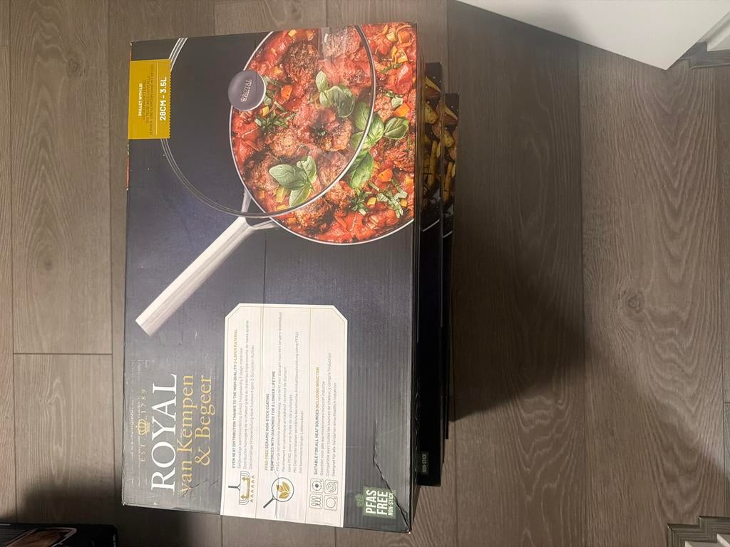 Nieuw ✅ Royal van Kempen & Begeer Koekenpan 28CM - 3.5L, Ophalen of Verzenden, Nieuw, Overige materialen