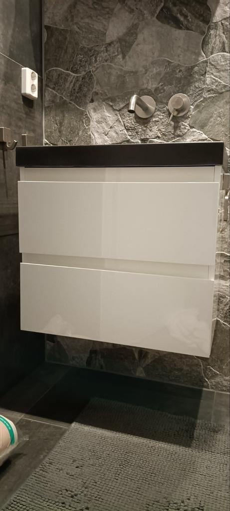 Witte Wastafelonderkast 2 Lades - Nieuw in Doos, Huis en Inrichting, Badkamer | Badkamermeubels, Ophalen, Nieuw, 50 tot 100 cm
