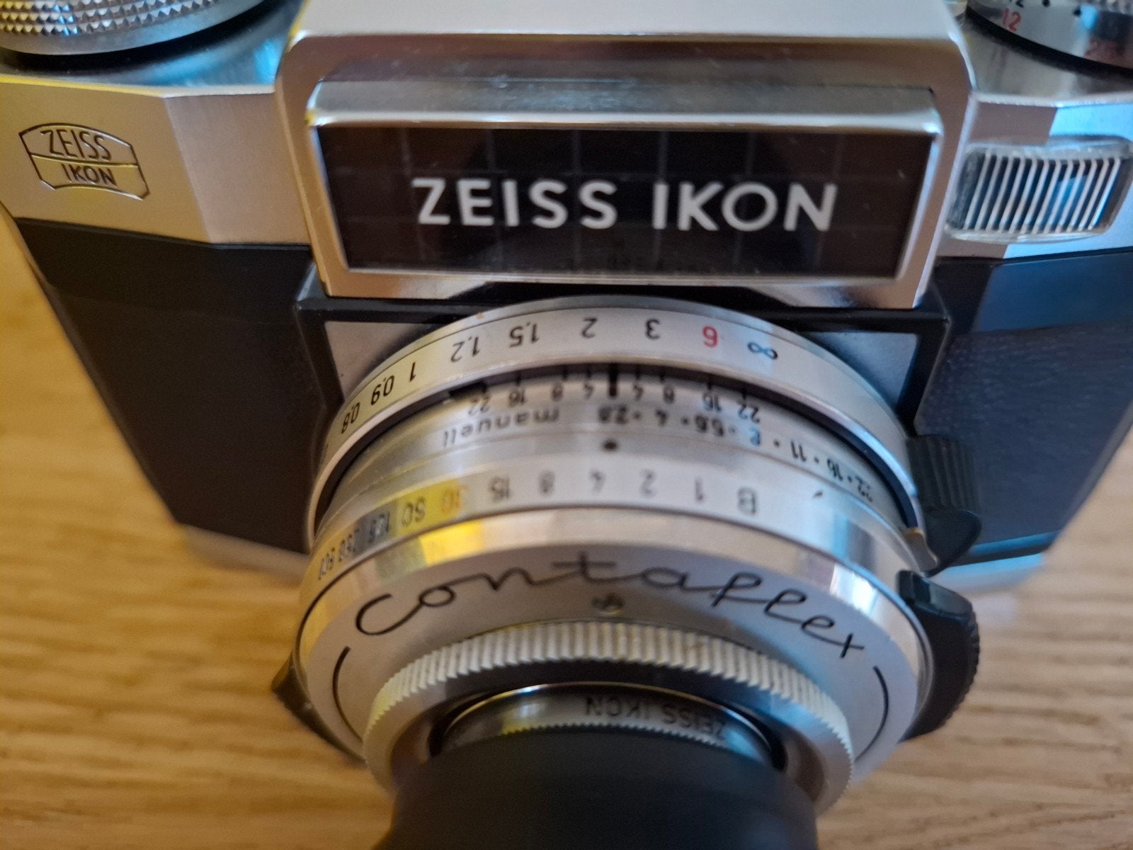 Zeiss Ikon Contaflex met Carl Zeiss Tessar 50 mm f/2.8 lens, Ophalen of Verzenden, Gebruikt, Compact, Overige Merken