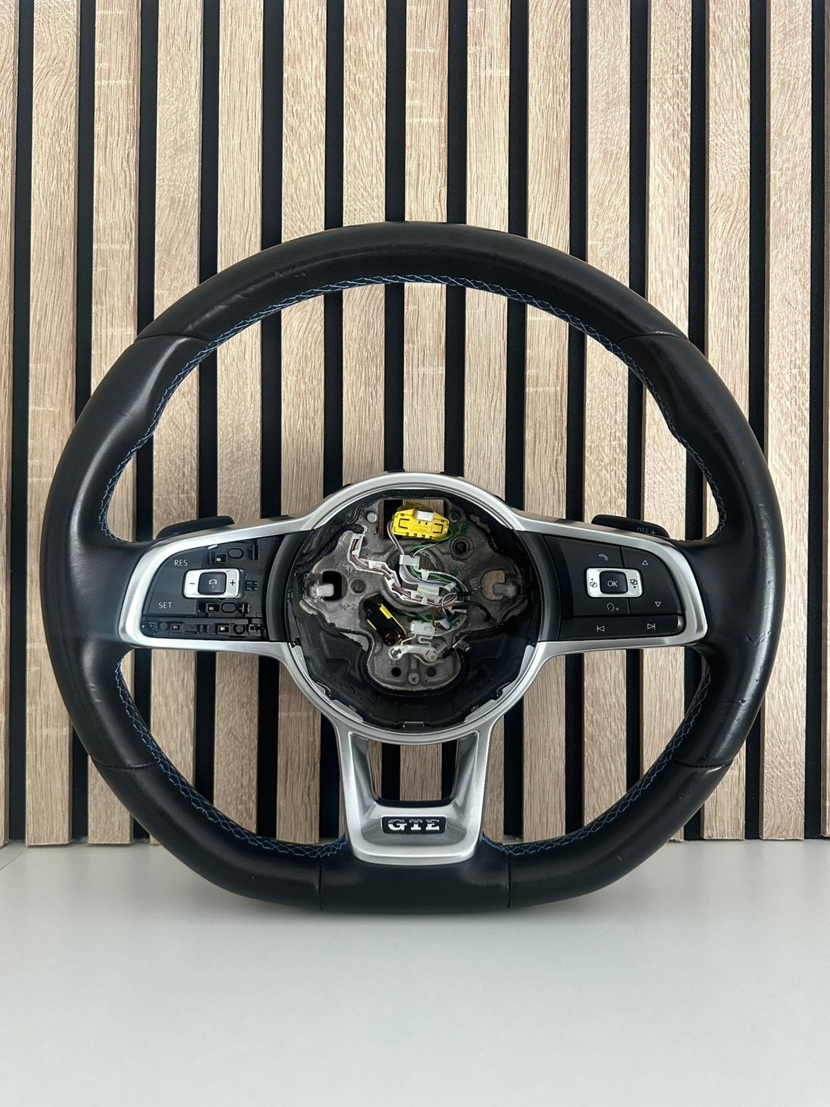 GTE Stuurwiel blauwe stiksels OEM-5G0419091EA. Koopje!!, Auto-onderdelen, Besturing, Ophalen of Verzenden, Gebruikt, Volkswagen