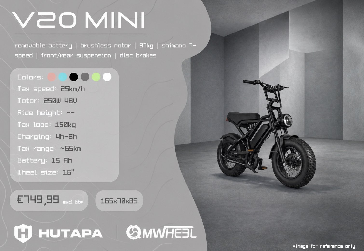 Fat bike V20 mini, garantie, direct leverbaar, div kleuren., Hobby en Vrije tijd, Ophalen of Verzenden, Nieuw, Overige typen