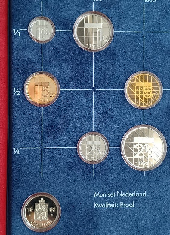 Jaarset Nederland 1993 Proof, Postzegels en Munten, Verzenden, Koningin Beatrix, Overige waardes, Setje