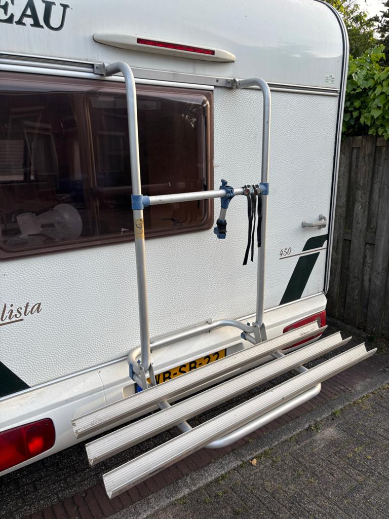 OMNI-BIKE+ fietsendrager voor caravan/camper, Auto diversen, Fietsendragers, Ophalen of Verzenden, 2 fietsen, Gebruikt, Achterklepdrager