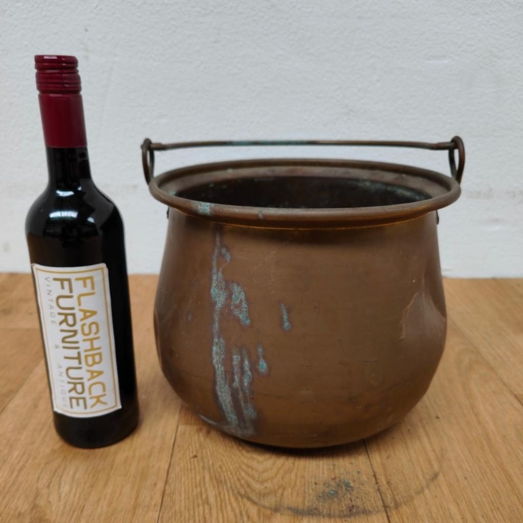 Robuuste koperen ketel heksenketel haardketel 707, 25 tot 40 cm, Valkenswaard, Gebruikt, Info@flashbackfurniture.nl