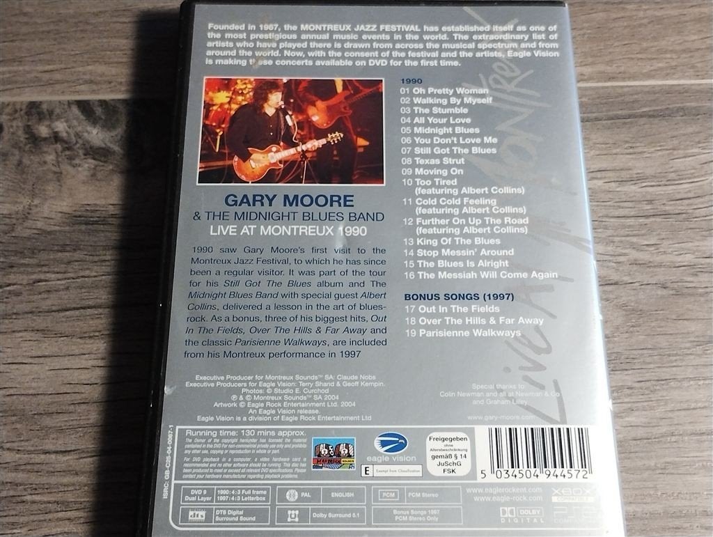 Gary Moore & The Midnight Blues Band ‎- Live At Montreux 199, Alle leeftijden, Ophalen of Verzenden, Zo goed als nieuw