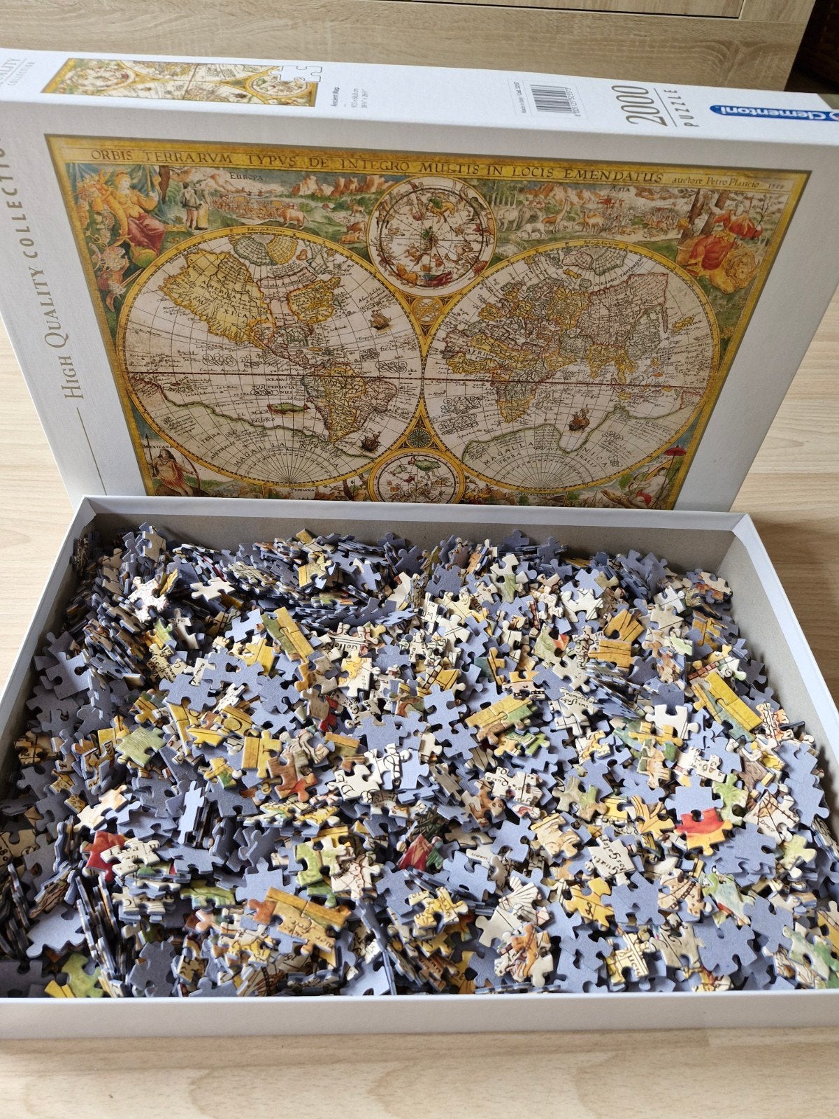 Clementoni Wereldkaart Legpuzzel 2000 Stukjes, Ophalen, Meer dan 1500 stukjes, Zo goed als nieuw, Legpuzzel