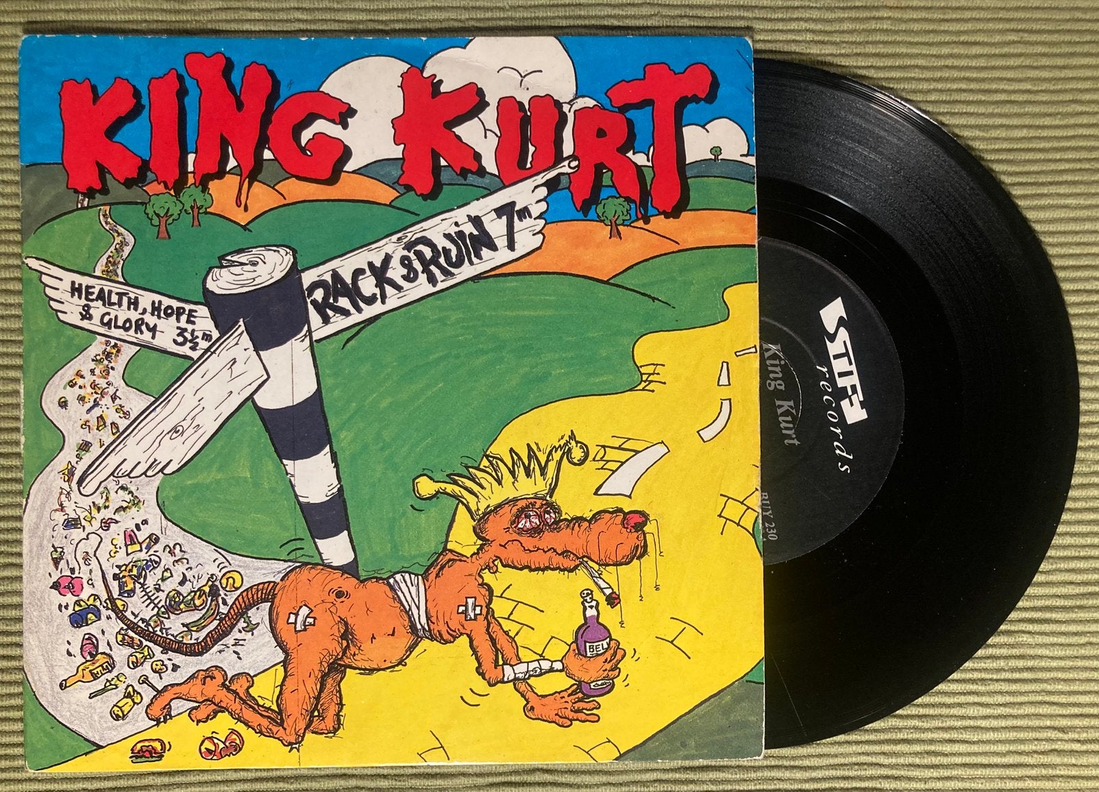 Vinyl single King Kurt - Road to Rack & Ruin, Gebruikt, 7 inch, Ophalen of Verzenden, Rock en Metal