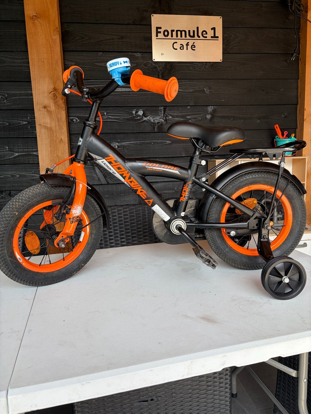 Voloare Thombike kinderfiets 16 inch met zijwieltjes, Ophalen, Zijwieltjes, Velgrem, 16 tot 20 inch