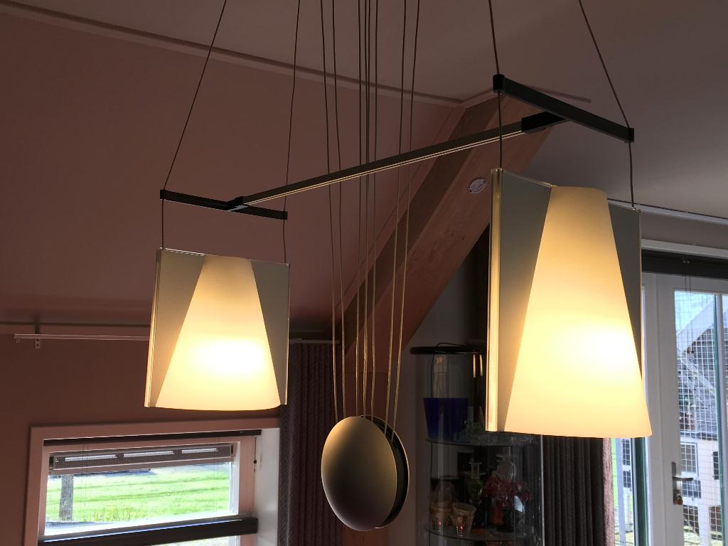 Hanglamp, Tres ci luce, Ko-No, Paolo Bistachi, Huis en Inrichting, Ophalen of Verzenden, Gebruikt, Metaal