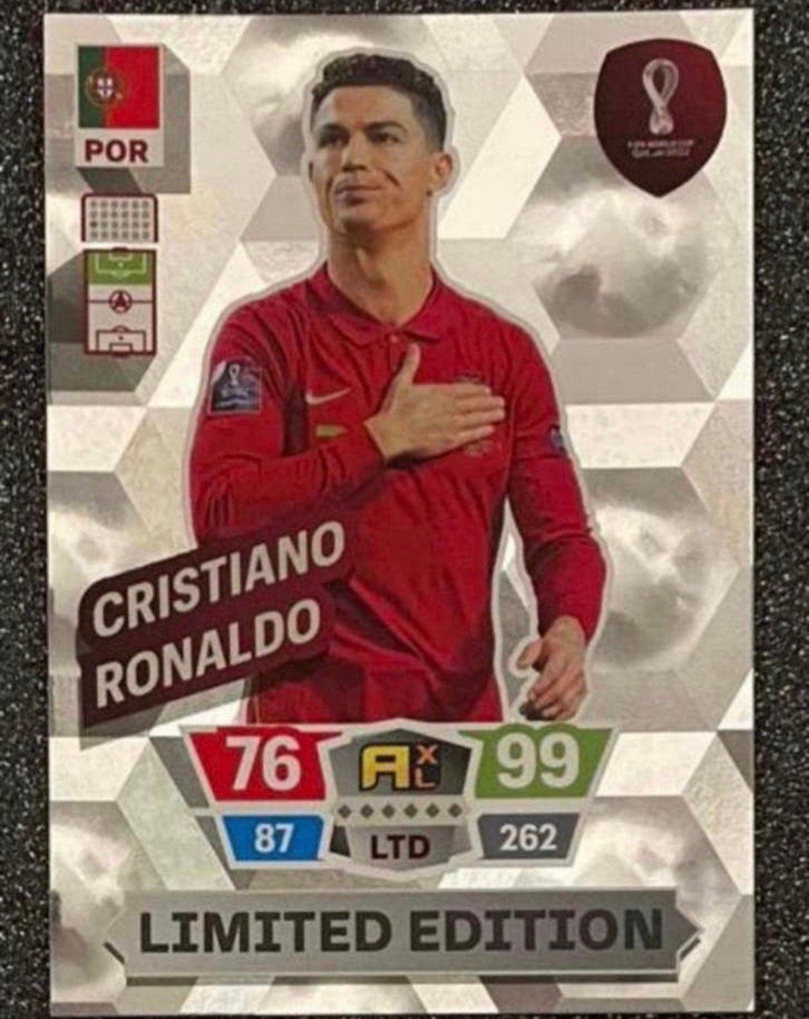 Panini QATAR 2022 LIMITED EDITION CRISTIANO RONALDO PORTUGAL, Verzenden, Zo goed als nieuw, Plaatje