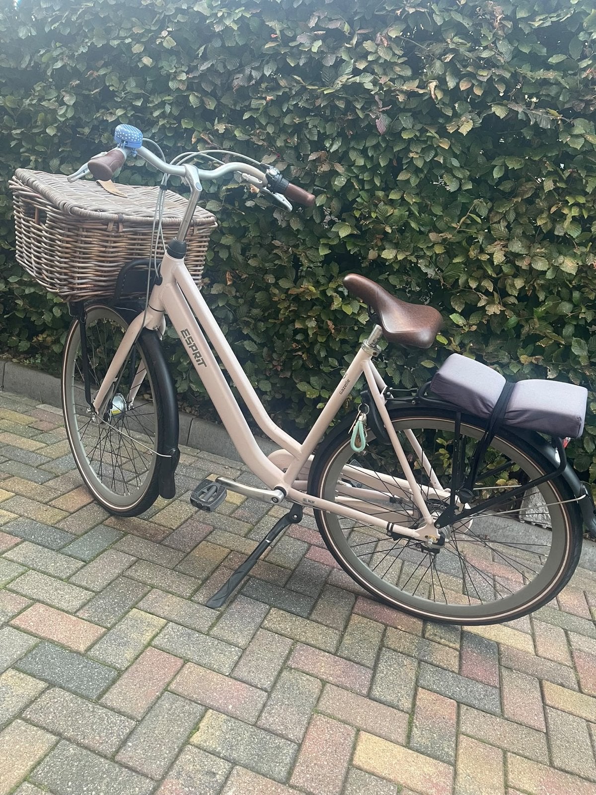 Roze damesfiets 28 inch met mand en achterzitje, Fietsen en Brommers, Ophalen, Terugtraprem, Gazelle, 53 tot 56 cm