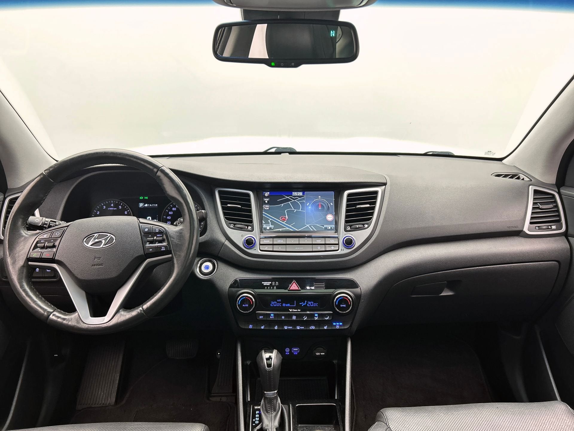 Hyundai Tucson 1.6 T-GDi Premium 4WD | Lane-Assist | Camera, Auto's, Gebruikt, 4 cilinders, Bruin, Leder