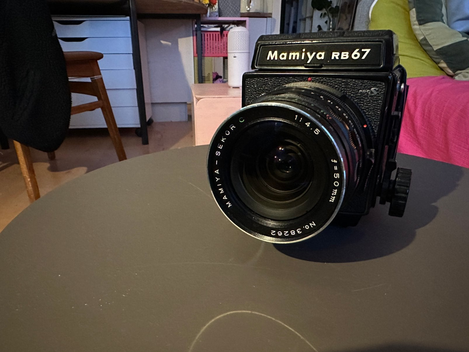 Mamiya RB67 50mm f4.5 120 filmback, Audio, Tv en Foto, Fotocamera's Analoog, Ophalen of Verzenden, Zo goed als nieuw, Spiegelreflex