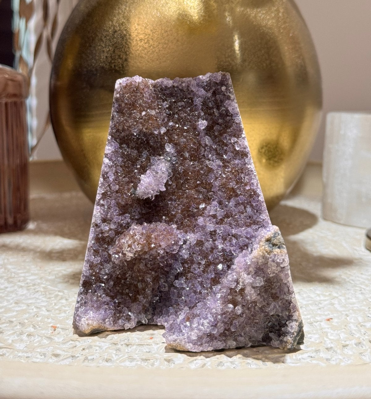 Amethist Geode Cut Base Uruguay 854GR. Bijzonder, Ophalen, Mineraal