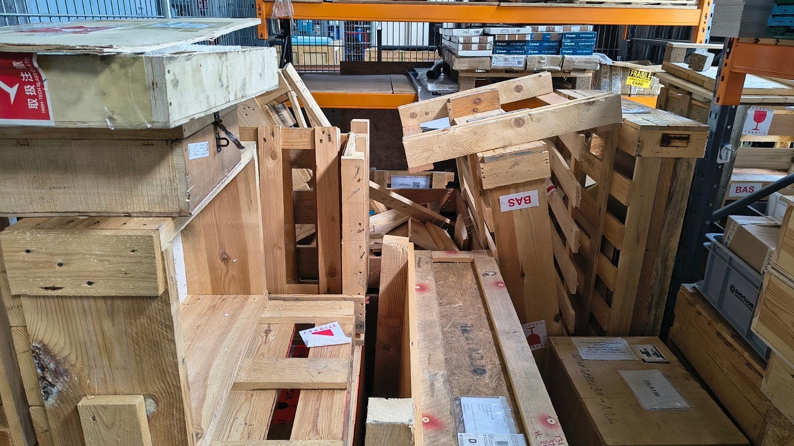 Diverse houten kisten en kratten, kachelhout, Ophalen, Gebruikt, 100 cm of meer, Opvouwbaar