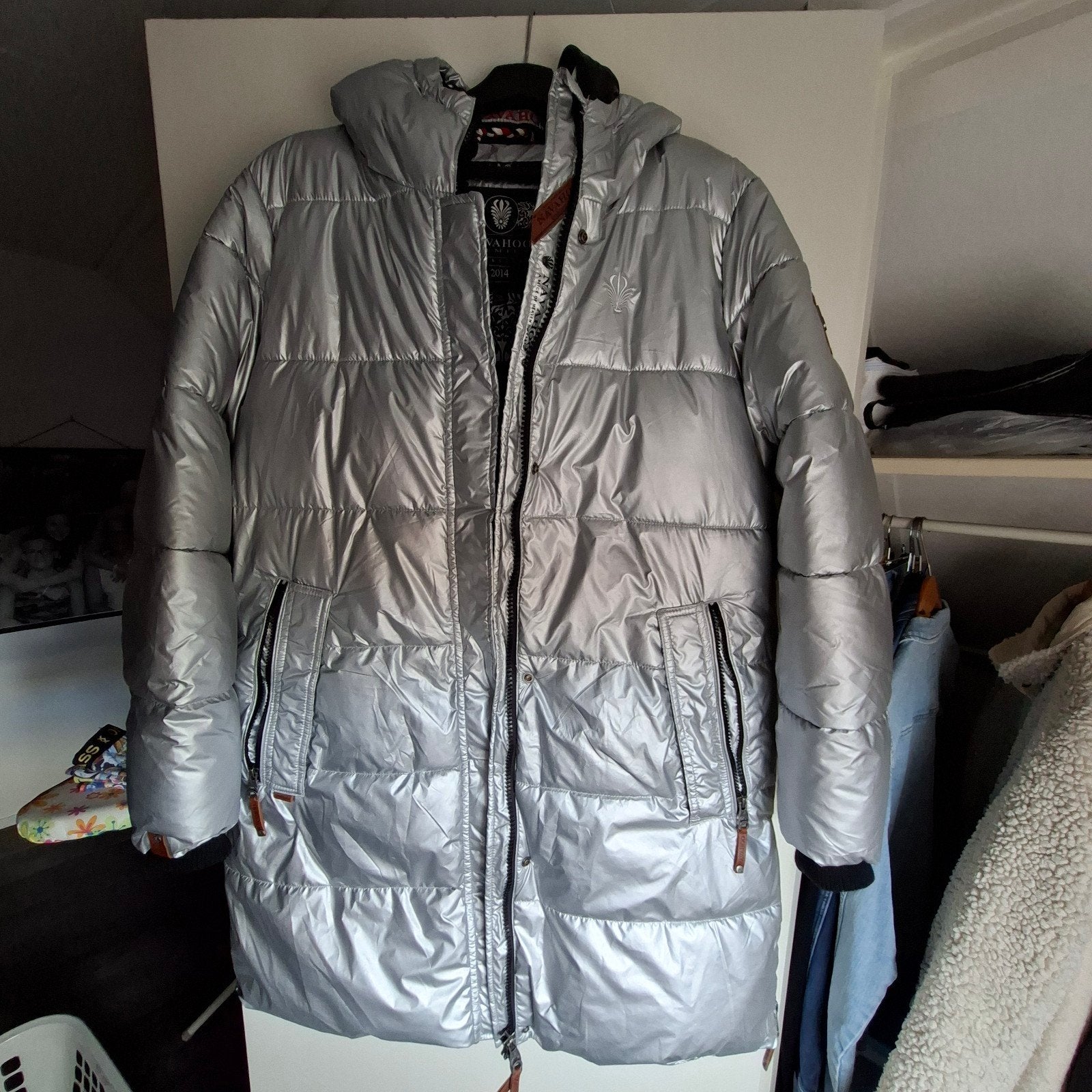 zgan warme Navahoo winterjas zilver maat XXL, Kleding | Dames, Jassen | Winter, Navahoo, Maat 46/48 (XL) of groter, Ophalen of Verzenden
