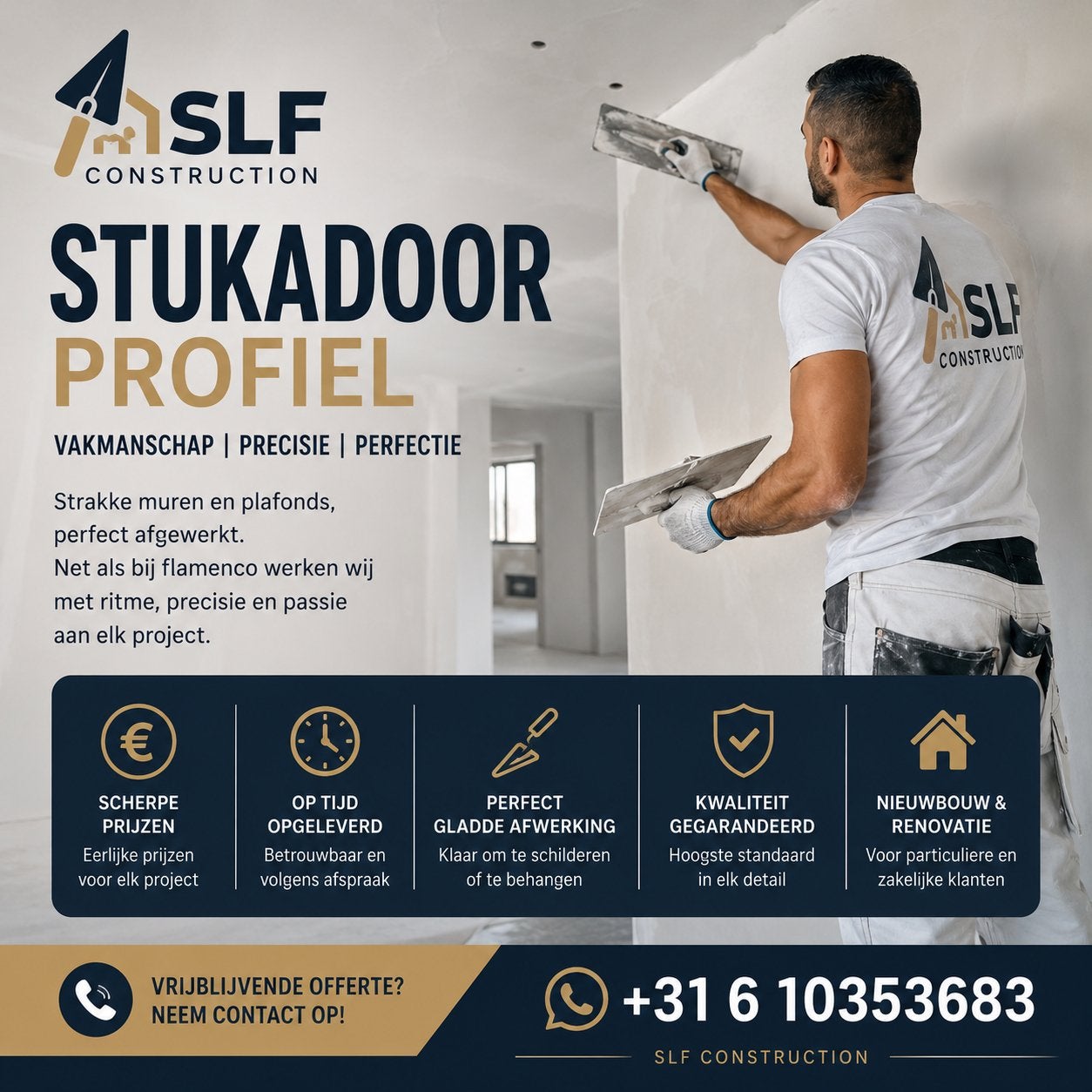 Stucwerk, Schilderwerk & Renovatie | Eén Aanspreekpunt, Garantie, Stucwerk