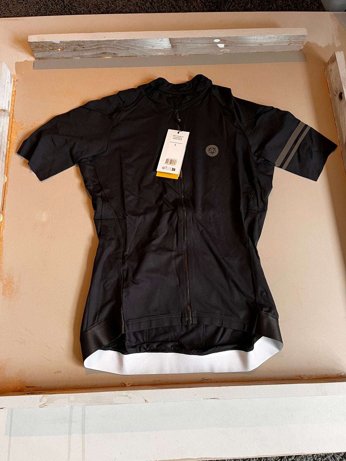 AGU Solid dames fietsshirt korte mouwen - zwart - L - nieuw, Ophalen of Verzenden, Zo goed als nieuw, Dames, Bovenkleding