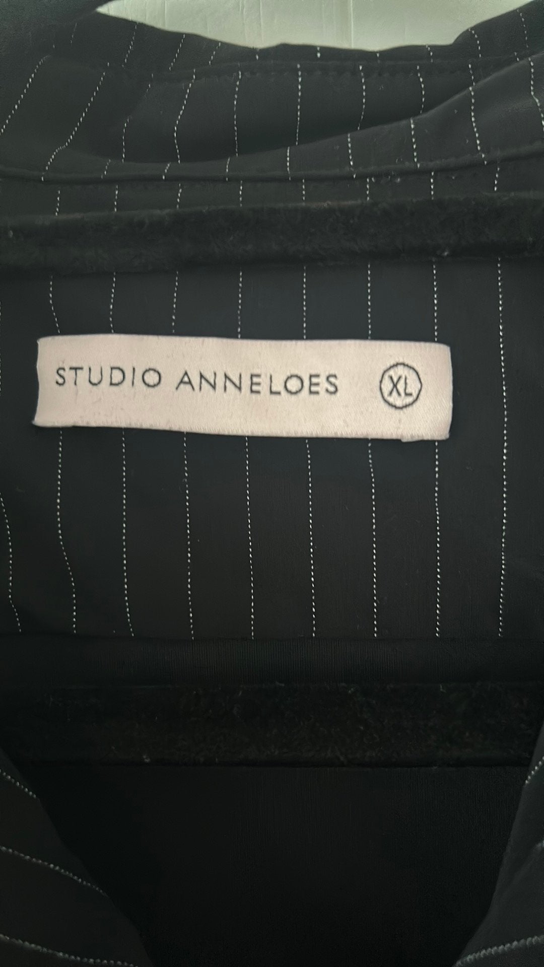Studio Anneloes jumpsuit met krijtstrepen xl, Ophalen of Verzenden, Zo goed als nieuw, Maat 38/40 (M), Zwart