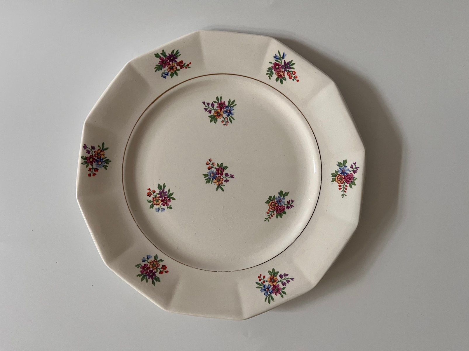 Vintage Frans dessertbord ‘Ceranord Saint-Amand’, Antiek en Kunst, Antiek | Servies los, Ophalen of Verzenden