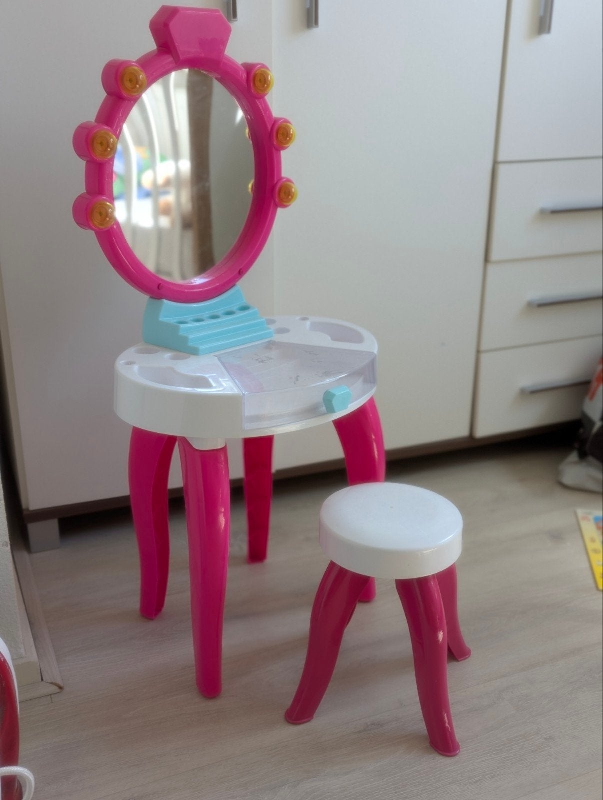 Kaptafel met krukje voor kinderen, Ophalen of Verzenden, Gebruikt, Meisje