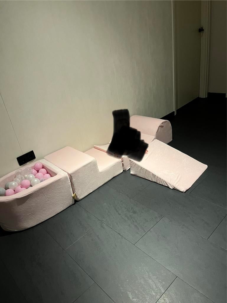 Roze speelset met ballenbak en klimblokken, Ophalen, Zo goed als nieuw, Overige typen