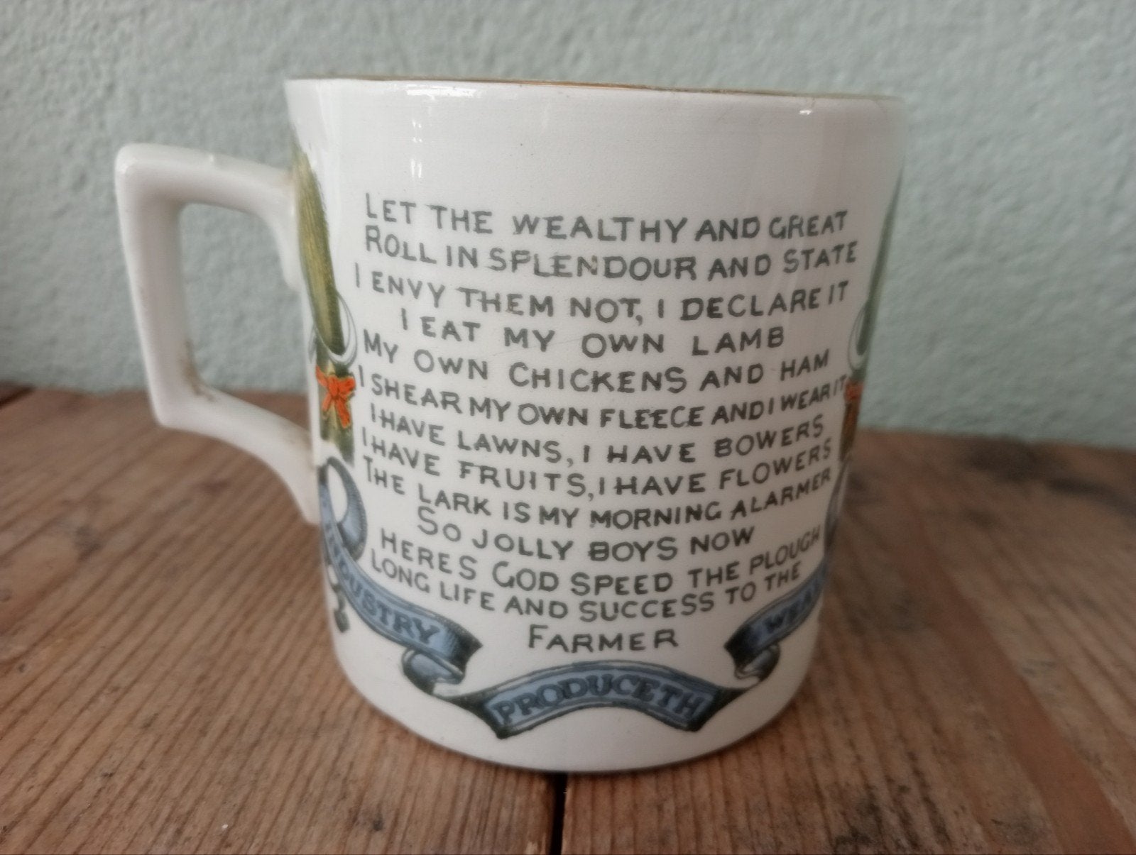 Antieke farmers mug, antiek Engeland, Ophalen of Verzenden