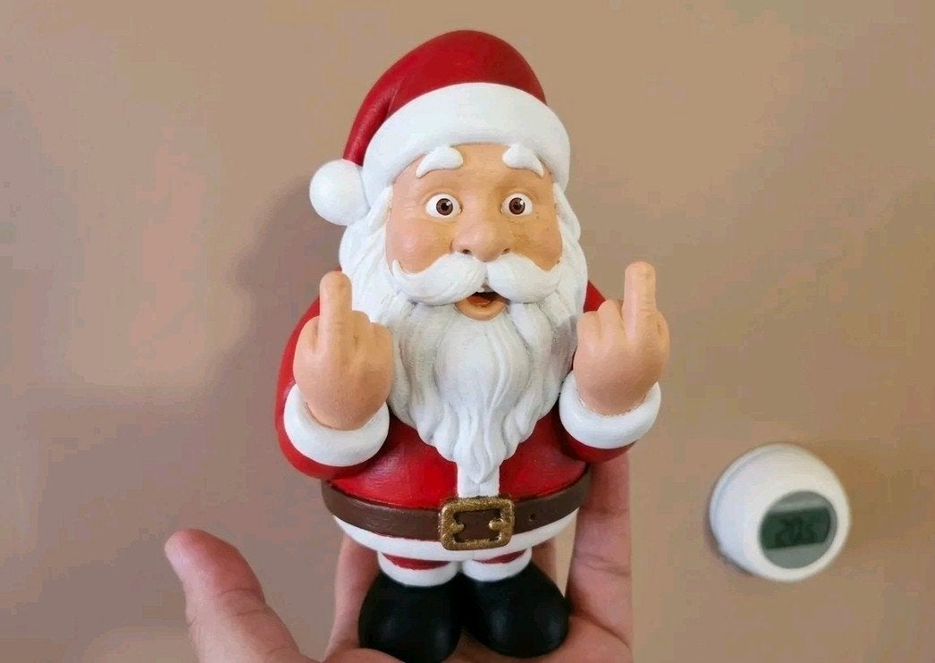 Unieke Stoute Kerstman Figuur – (DIY Schilderen, Diversen, Ophalen of Verzenden, Nieuw