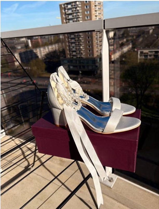 Trouw schoenen 39, Schoenen met lage hakken, Wit, Nieuw, Ophalen of Verzenden