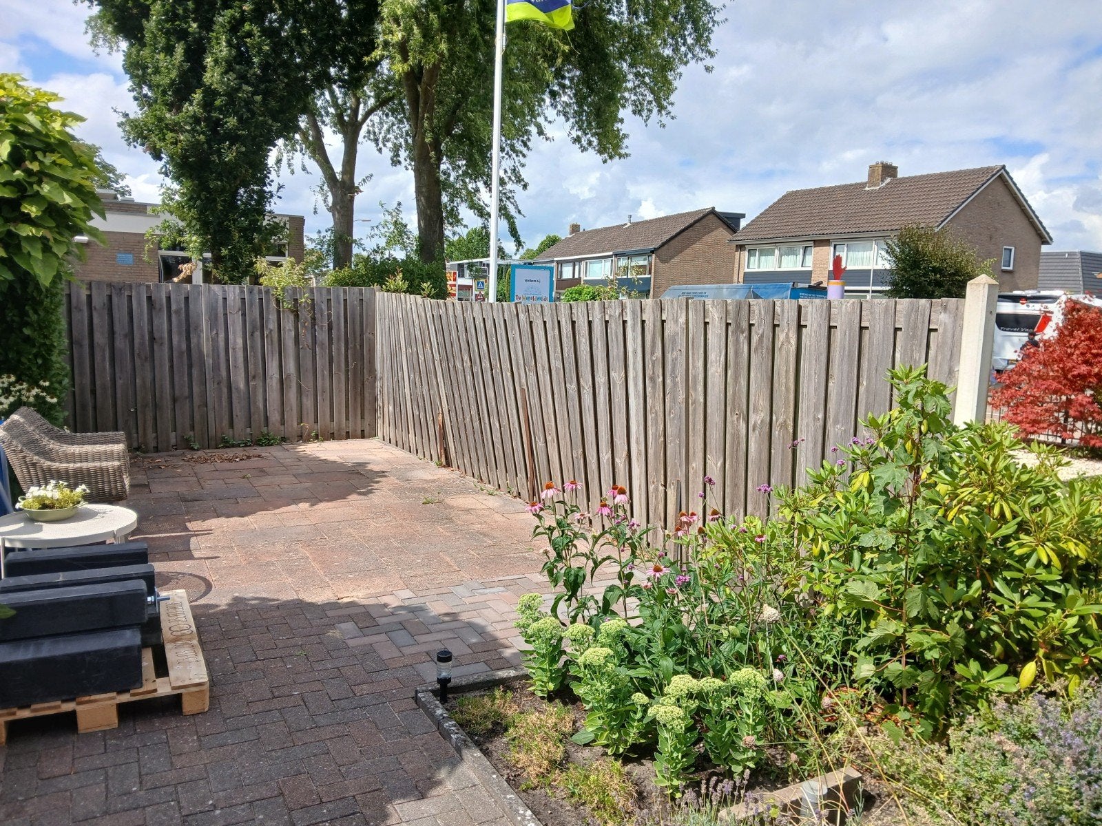 Gratis schutting: 6 panelen 180x180 cm (opknapper), Ophalen, Minder dan 3 meter, Hout, 1 tot 2 meter