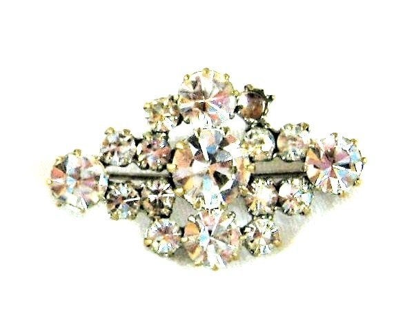 Prachtige flonkerende strass broche (278), Sieraden, Tassen en Uiterlijk, Broches, Zo goed als nieuw, Overige materialen, Zilver