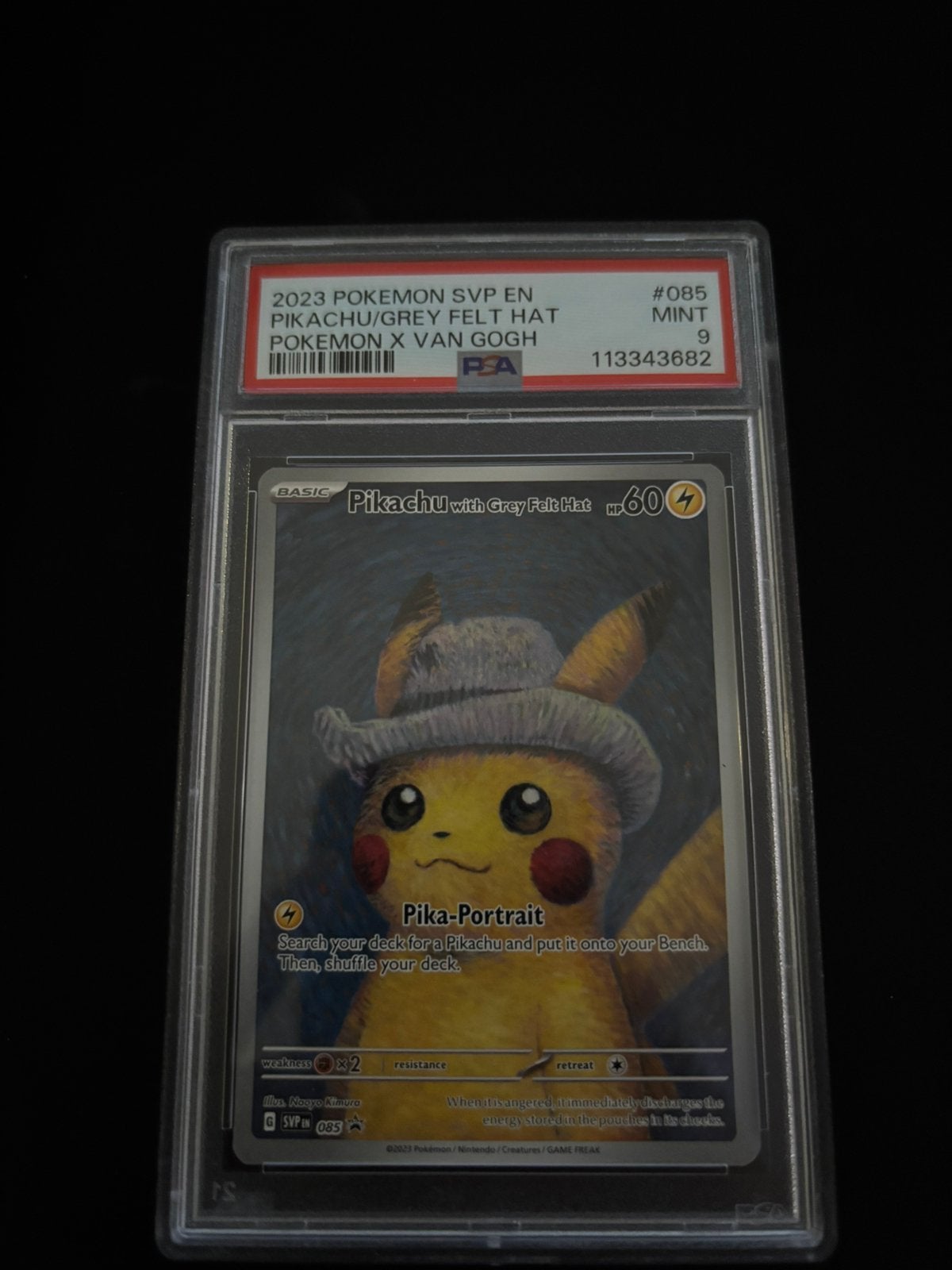 Pikachu Van Gogh Promo PSA 9, Ophalen of Verzenden, Zo goed als nieuw