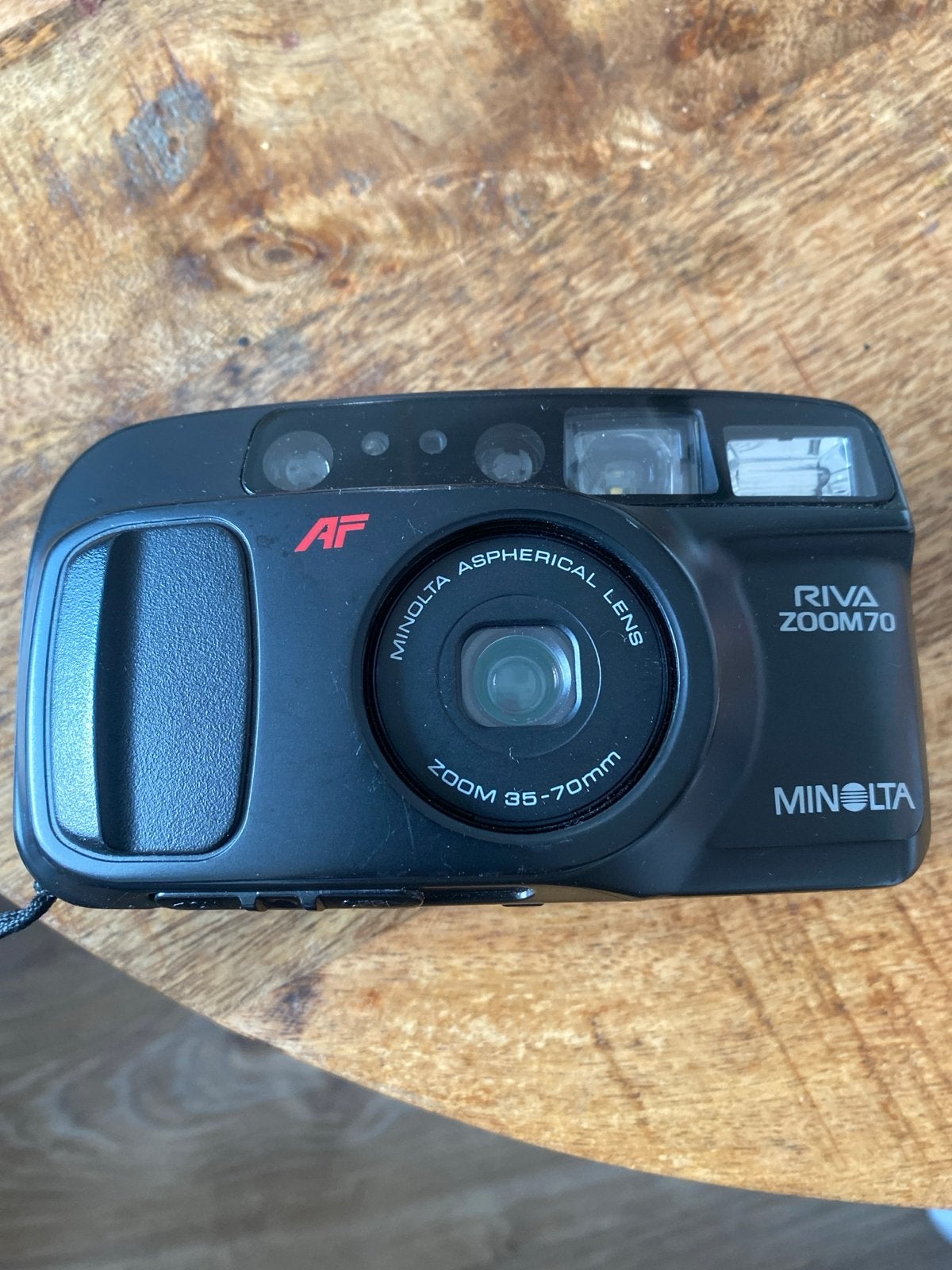Minolta Riva Zoom 70 Compact Camera - Vintage Analoog, Ophalen of Verzenden, Gebruikt, Compact, Minolta