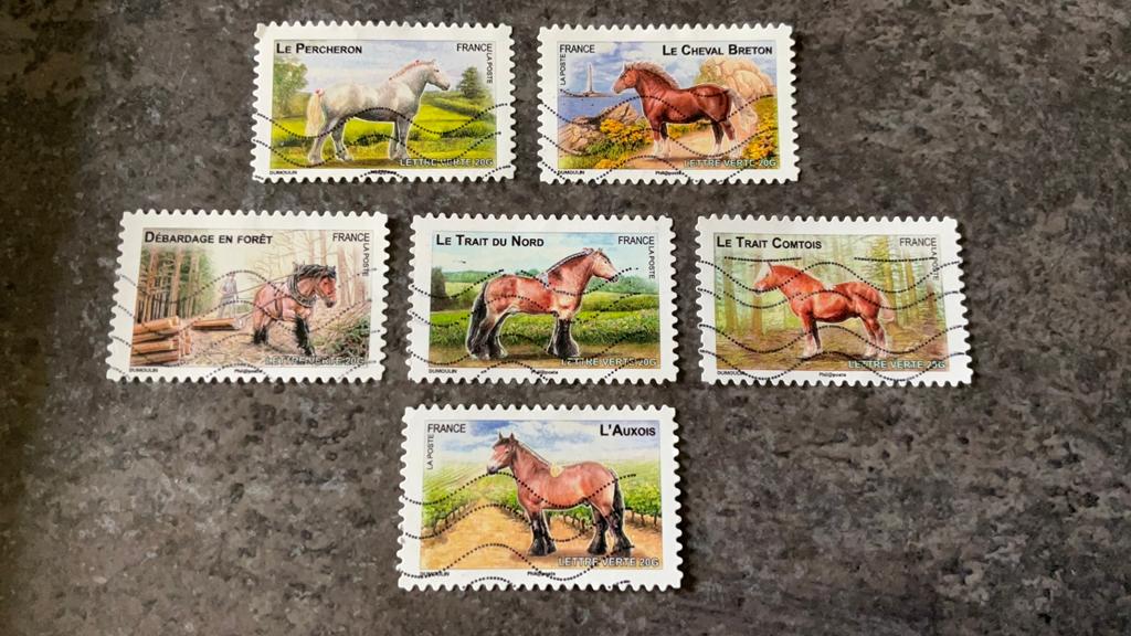 (23826) Frankrijk, paardenrassen, 6x, Ophalen of Verzenden