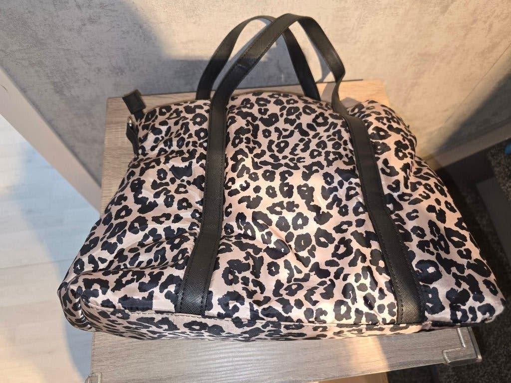 Leopard print shopper tas, Ophalen of Verzenden, Zo goed als nieuw, Beige, Shopper