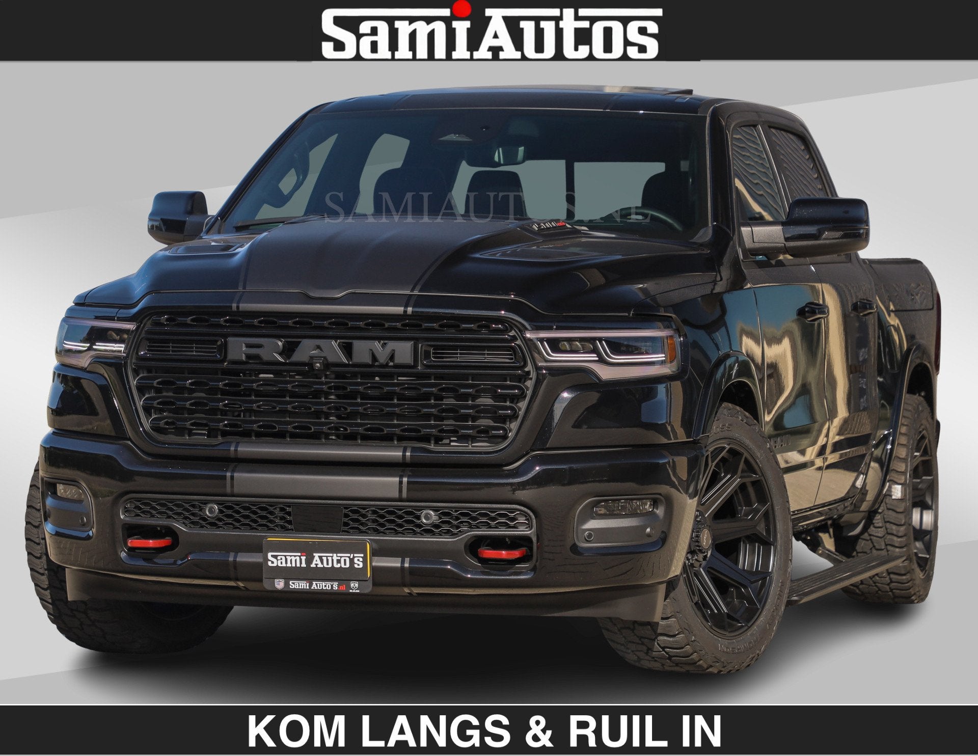 Dodge Ram De Meest Luxe en Volle Pick-Up in zijn Klasse | Li, Auto's, Automaat, Met garantie (alle), Zwart, Leder