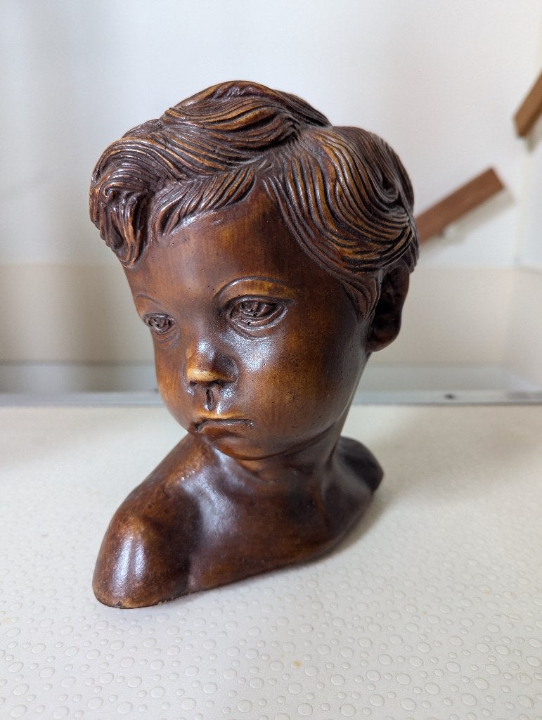 Eikenhouten kinderkopje, Huis en Inrichting, Hout, Brocante, Ophalen of Verzenden, Zo goed als nieuw