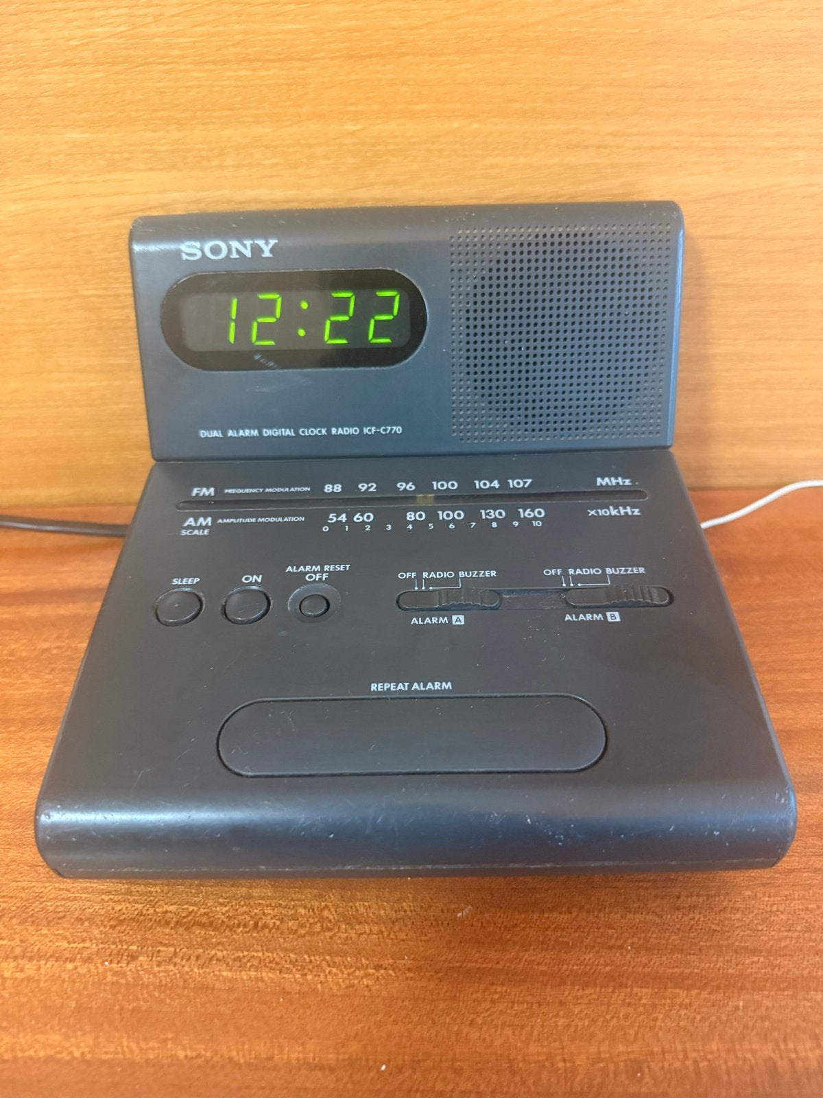 Vintage Sony ICF-C770 Dual Alarm Digitale Klokradio, Ophalen of Verzenden, Gebruikt, Radio