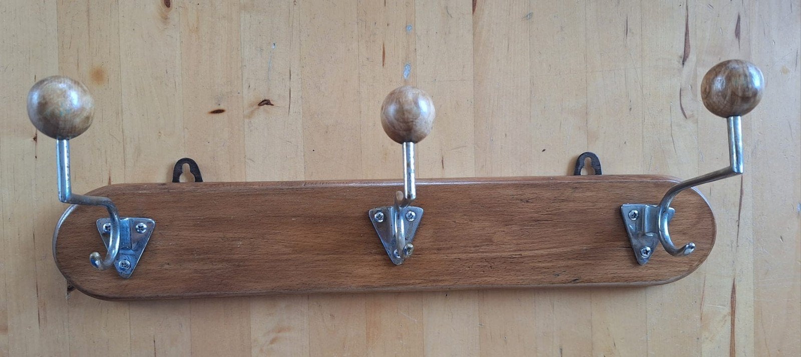 Supergaaf retro houten kapstokje, Huis en Inrichting, Woonaccessoires | Kapstokken, Wandkapstok, Ophalen of Verzenden, Zo goed als nieuw