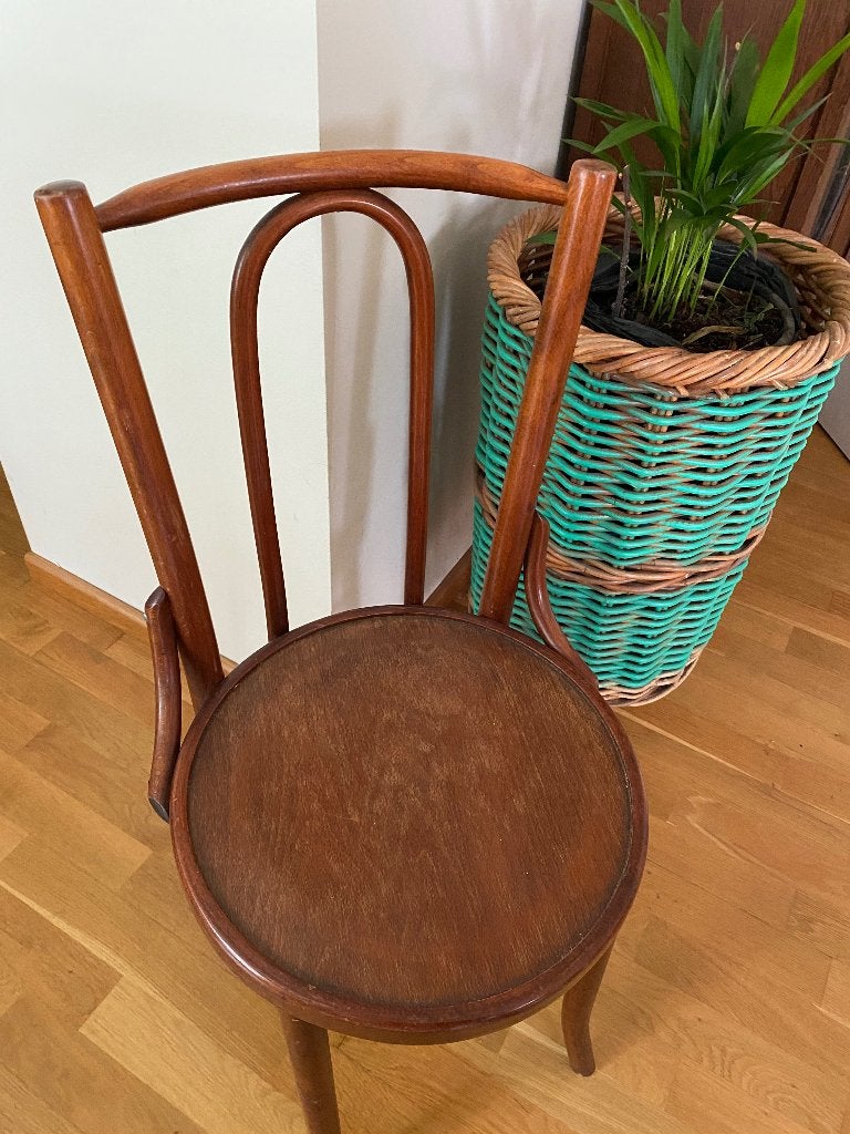 Stoel vintage/ thonet stijl/ bruin, Ophalen, Gebruikt, Bruin, Eén