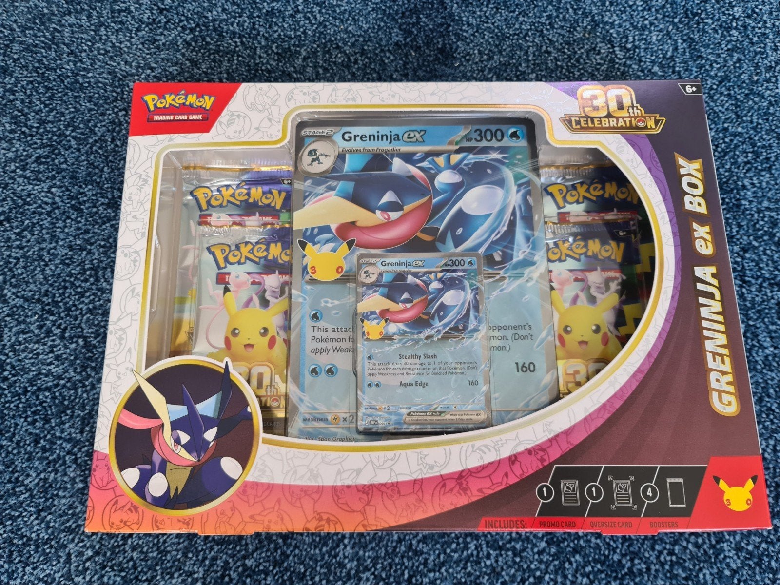 Pokémon TCG: 30th Celebration Greninja ex Box, Ophalen of Verzenden, Nieuw, Overige typen, Foil