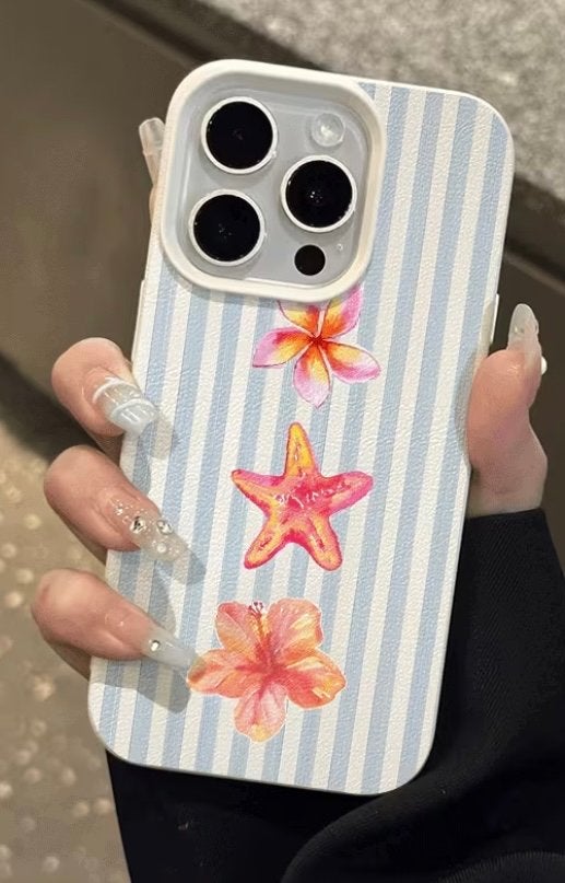 Zomers iPhone Hoesje met Zeester & Bloemen - iPhone 11 t/m 1, Telecommunicatie, Mobiele telefoons | Hoesjes en Frontjes | Apple iPhone