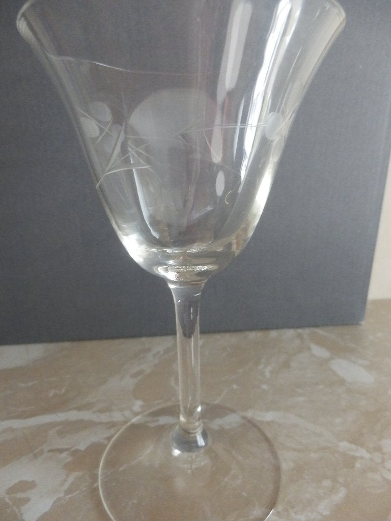 1 oud Geslepen glas voor advocaat, Ophalen of Verzenden