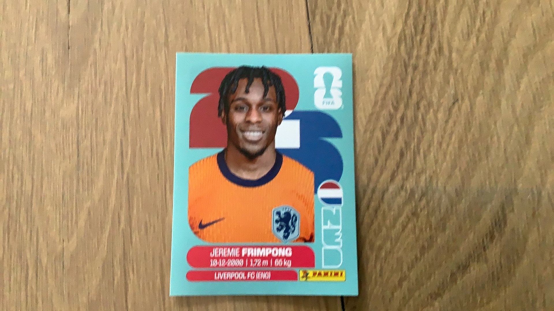 Wk panini stickers jeremie frimpong, Ophalen of Verzenden, Zo goed als nieuw